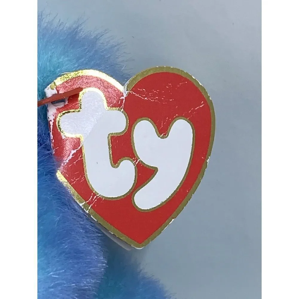 AZURE Blue Bear Ty Attic Treasures Jointed Stuffed Collectible Tags